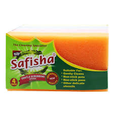 Safisha Gentle Scrub Sponge 4 Pieces